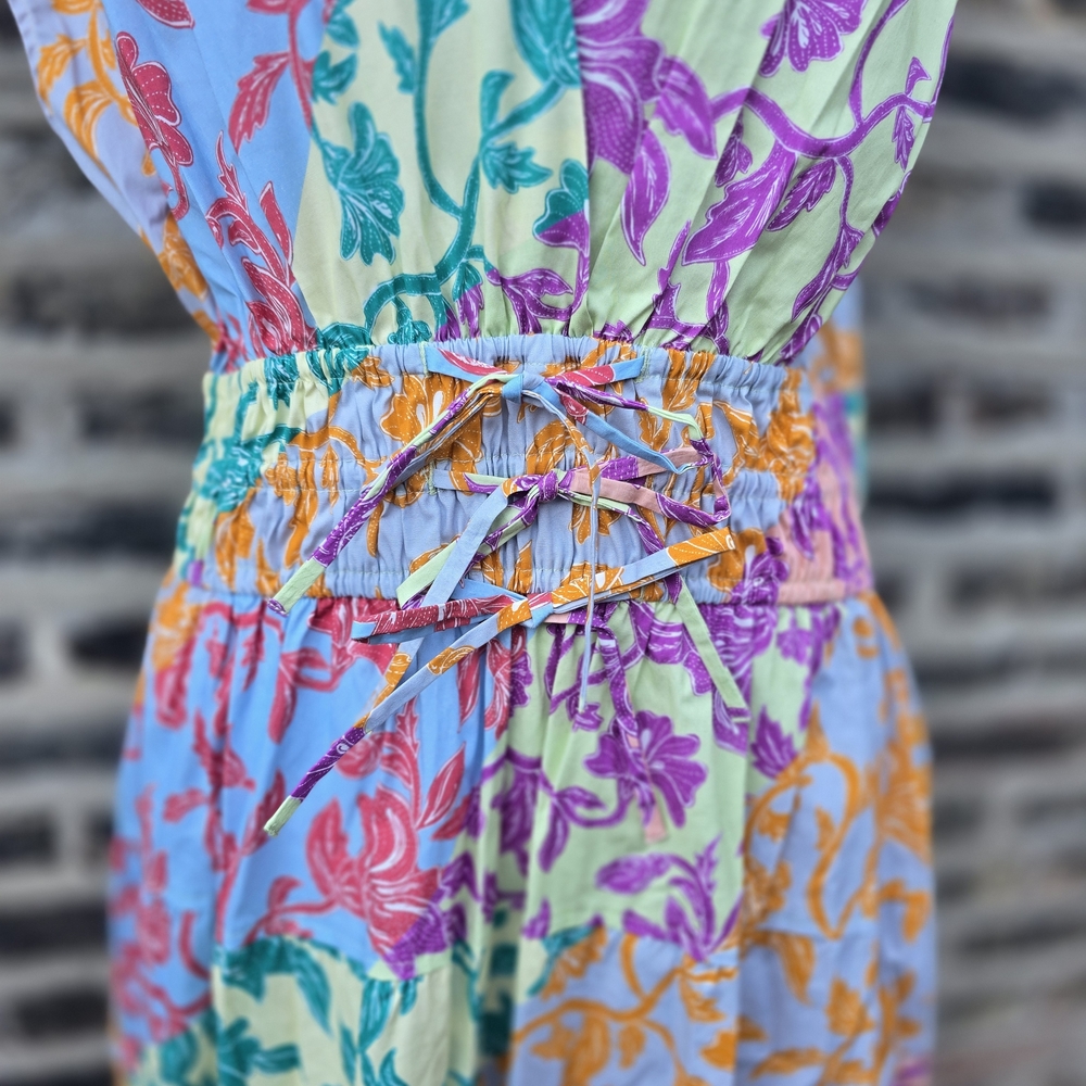 Derek Lam Multicolor Floral Patchwork Maxi Dress … - image 8